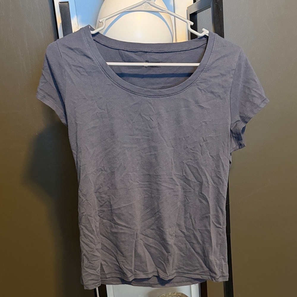 No Boundaries Charcoal Blue Short Sleeve Tee